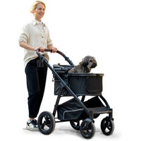 Produktbild von TrendPet Hundebuggy Walk aus Aluminium mit abnehmbarem Sitzkorb und orthopädischer Matratze für mittlere Hunde bis 22 kg