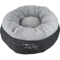 Produktbild von TrendPet LunaBed rundes Hundebett und Katzenbett aus Plüsch Grau Größe S