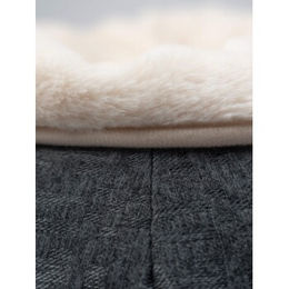 TrendPet LunaBed rundes Kuschelbett aus Plüsch für Hunde und Katzen Beige M – Bild 1 von 3