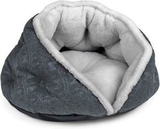 TrendPet LunaNest Kuschelhöhle Hundebett und Katzenbett aus Stoff Grau Größe S – Bild 1 von 6