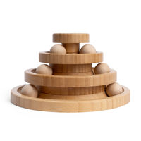 Produktbild von TrendPet Minka Orbit Intelligenzspielzeug aus Bambus für Katzen in Beige