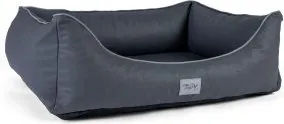 TrendPet Runa Orthopädisches Hundebett aus Kunstleder in Grau und Braun – Bild 1 von 13