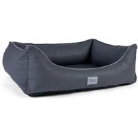 Produktbild von TrendPet Runa Orthopädisches Hundebett aus Kunstleder in Grau und Braun
