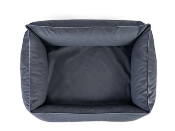 TrendPet Runa Orthopädisches Hundebett aus Kunstleder in Grau und Braun – Bild 1 von 8