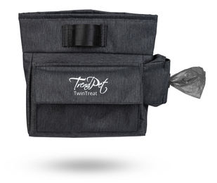 TrendPet TwinTreat Leckerlibeutel aus Polyester mit 2 getrennten Fächern in Grau – Bild 1 von 13