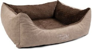 TrendPet VitaBed Style orthopädisches Hundebett aus Kunstleder in Braun XL – Bild 1 von 10