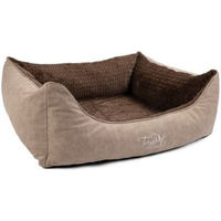 Produktbild von TrendPet VitaBed Style orthopädisches Hundebett aus Kunstleder in Braun XL