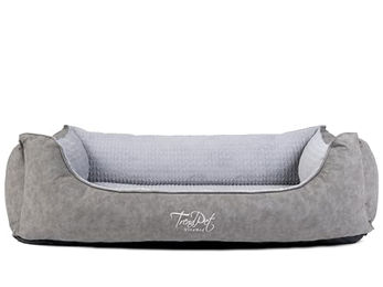 Produktbild von TrendPet VitaBed Style Orthopädisches XXL Hundebett aus Kunstleder für große Hunde Grau