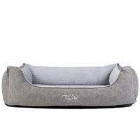 Produktbild von TrendPet VitaBed Style Orthopädisches XXL Hundebett aus Kunstleder für große Hunde Grau