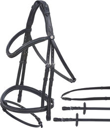 Trense Take-Off Line AD aus Leder Schwarz VB-WB – Bild 1 von 1