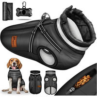 Produktbild von TRESKO Hundejacke Winter wasserabweisend mit Reflektoren Schwarz