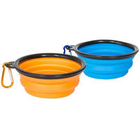 Produktbild von Trespass Sippy Zusammenklappbarer Reisenapf für Hunde aus Silikon in Orange/Bunt
