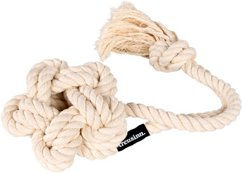 treusinn Hundespielzeug Eco Bloomy Kauspielzeug aus Baumwolle für Welpen in Beige Größe M – Bild 1 von 2