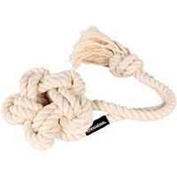 Produktbild von treusinn Hundespielzeug Eco Bloomy sand Kauspielzeug aus Baumwolle Gr. L Beige