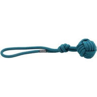 Produktbild von treusinn Hundespielzeug Eco Tau Bolly Wurfspielzeug aus Tau in Petrol Größe L mit 45 cm Länge und 8 cm Durchmesser