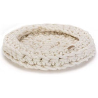 Produktbild von Treusinn Katzenkorb MEWOW aus 100% Schafschurwolle Creme Ø 45 cm