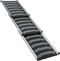 Trixie 3-fach Teleskop-Haustierrampe aus Aluminium mit rutschfester TPR-Gummierung Schwarz/Grau 40 x 78-175 cm – Bild 1 von 13