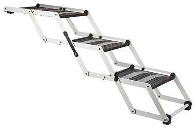 Trixie 3-stufige Falt-Treppe für Hunde aus Aluminium und Kunststoff in Silber/Schwarz – Bild 1 von 13
