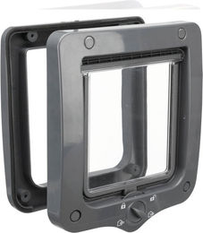 Trixie 4-Wege Katzenklappe aus Kunststoff in Grau – Bild 1 von 5