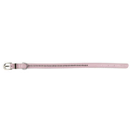Produktbild von Trixie Active Comfort Lederhalsband mit Strass für Hunde Rosa Größe S-M