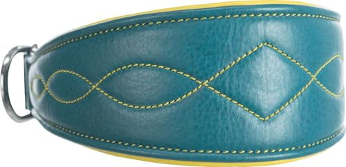TRIXIE Active Komfort Windhunde Halsband XS für sehr kleine Hunde aus Kunstleder in Blau Türkis mit Halsumfang 21-26 cm - 1 Stk. – Bild 1 von 2