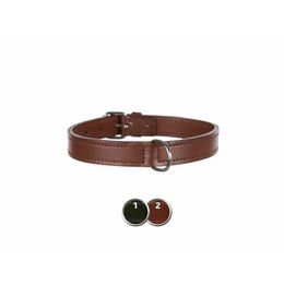 Produktbild von TRIXIE Active Lederhalsband für Hunde in Schwarz Größe M mit Halsumfang 39–46 cm - 1 Stk.