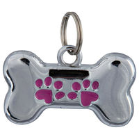 Produktbild von Trixie Adressanhänger Hund Schmuckanhänger aus Metall in Rosa und Silber