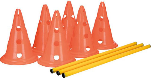 Trixie Agility-Hindernis-Set für Hunde aus Kunststoff, 3-teilig, Orange/Gelb, Ø 23 x 30 cm, 78 cm – Bild 1 von 13