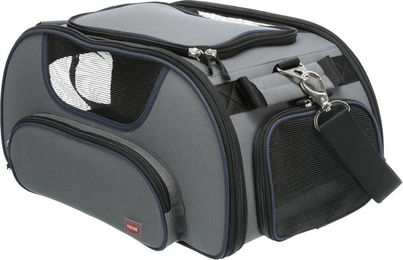 Trixie Airline Tasche Wings Katzentransport und Hundetasche für mittlere Rassen Grau/Blau 46 x 28 x 23 cm – Bild 1 von 7