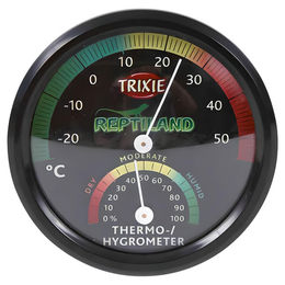 Trixie Analoges Thermo-Hygrometer für die Terraristik in Schwarz aus Kunststoff - 1 Stk. – Bild 1 von 6