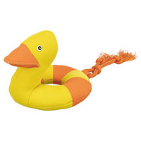 Produktbild von Trixie Aqua Toy Hundespielzeug Ente am Seil aus Polyester in Gelb und Orange - 1 Stk.