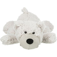 Produktbild von Trixie Be Eco Bär Elroy Hundespielzeug aus recyceltem Plüsch Weiß Grau 42 cm - 42 cm