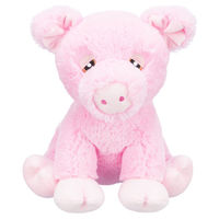 Produktbild von Trixie Be Eco Edison Schweinchen Hundespielzeug aus recyceltem Plüsch Rosa 24 cm - 24 cm