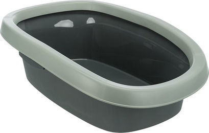 Trixie Be Eco Katzentoilette Carlo offene Schalentoilette aus Kunststoff Grau-Grün 58 x 38 x 17 cm – Bild 1 von 6