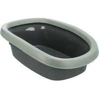 Produktbild von Trixie Be Eco Katzentoilette Carlo offene Schalentoilette aus Kunststoff Grau-Grün 58 x 38 x 17 cm