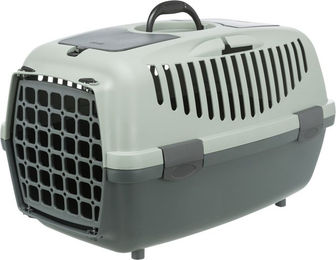 Trixie Be Eco Transportbox Capri 2 aus Recycling-Material für kleine Hunde und Katzen in Anthrazit Grau-Grün Größe XS-S – Bild 1 von 7