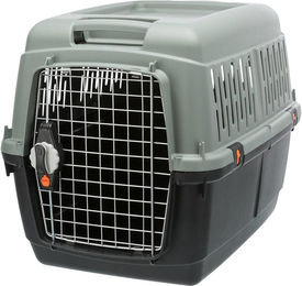 Trixie Be Eco Transportbox Giona Hundetransportbox aus recyceltem Kunststoff S-M Grau-Grün – Bild 1 von 11