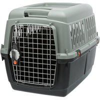 Produktbild von Trixie Be Eco Transportbox Giona Hundetransportbox aus recyceltem Kunststoff S-M Grau-Grün
