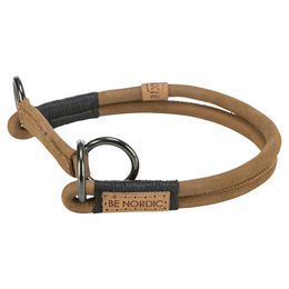 TRIXIE BE NORDIC Erziehungshalsband aus Leder für Hunde braun Größe M - 1 Stk. – Bild 1 von 3