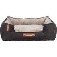 Produktbild von Trixie Be Nordic Föhr Hundebett aus Plüsch in Schwarz Beige Grau