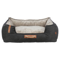 Produktbild von Trixie Be Nordic Föhr Hundebett aus Plüsch in Schwarz und Beige