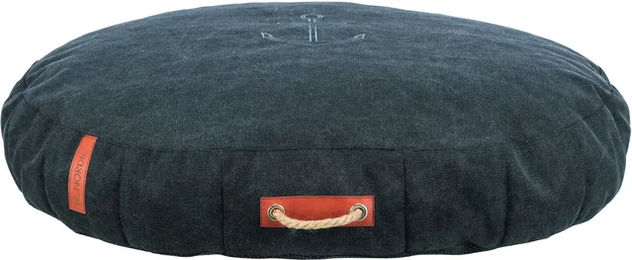 Trixie Be Nordic Föhr Hundekissen oval aus Baumwolle Schwarz Grau - 100 cm – Bild 1 von 6