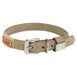 Trixie BE NORDIC Hundehalsband aus Leder in Beige/Grau Größe S – Bild 1 von 2