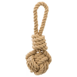 Trixie Be Nordic Hundespielzeug Spieltau mit eingeflochtenem Ball in Braun und Beige 8 x 30 cm – Bild 1 von 3