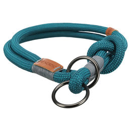 Produktbild von Trixie BE NORDIC Zug-Stopp Erziehungshalsband für große Hunde L-XL petrol/hellgrau 55cm