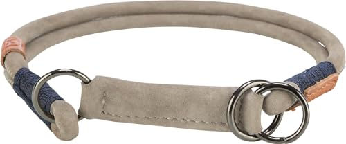 Trixie BE NORDIC Zug-Stopp Hundehalsband aus Leder Grau XL - 1 Stk. – Bild 1 von 3