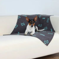 Produktbild von Trixie Beany Fleece Hundedecke für Hunde und Katzen in Taupe 100 x 70 cm - 1 Stk.