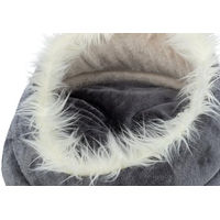 Produktbild von TRIXIE Bett Minou Hundekorb und Katzenbett aus Plüsch in Weiß/Grau Durchmesser 47 cm - 1 Stk.