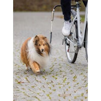 Produktbild von Trixie Biker-Set Sportgeschirr und Leine mit Abstandhalter für Hunde in Schwarz und Grau