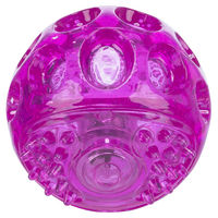 Produktbild von Trixie Blinkball Hundespielzeug aus TPR in Rosa und Lila schwimmfähig